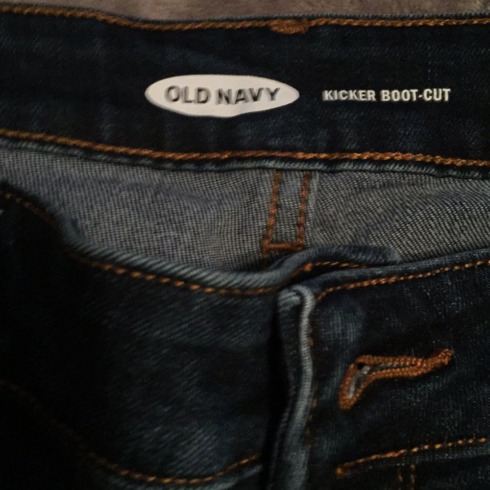 Old Navy Kicker Boot Cut, Dark Wash, 8 Tall